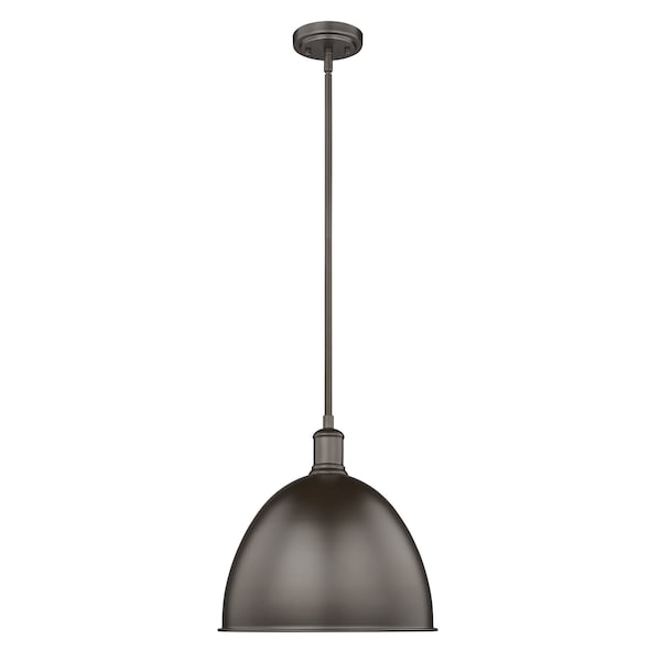 Z-Lite Sawyer 1 Light Pendant, Bronze & Bronze 4500P12-BRZ - main